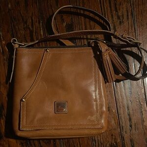 Vintage Y2k Dooney & Bourke Brown Crossbody Letter Carrier Leather Bag